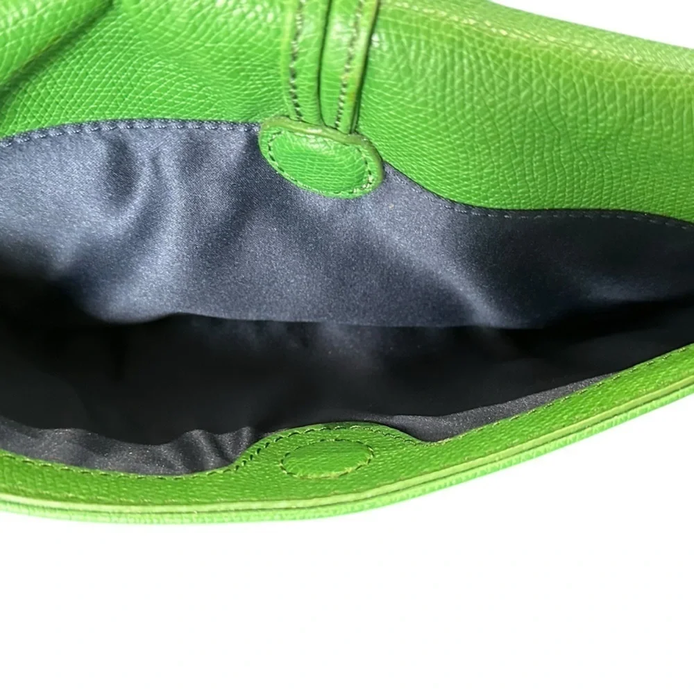 Vintage Juicy Couture Leni Bird Clutch Green with Gold Bird RARE